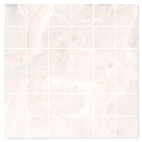 Marmor Mosaik Klinker Lux Cirrus Vit Polerad 30x30 (5x5) cm